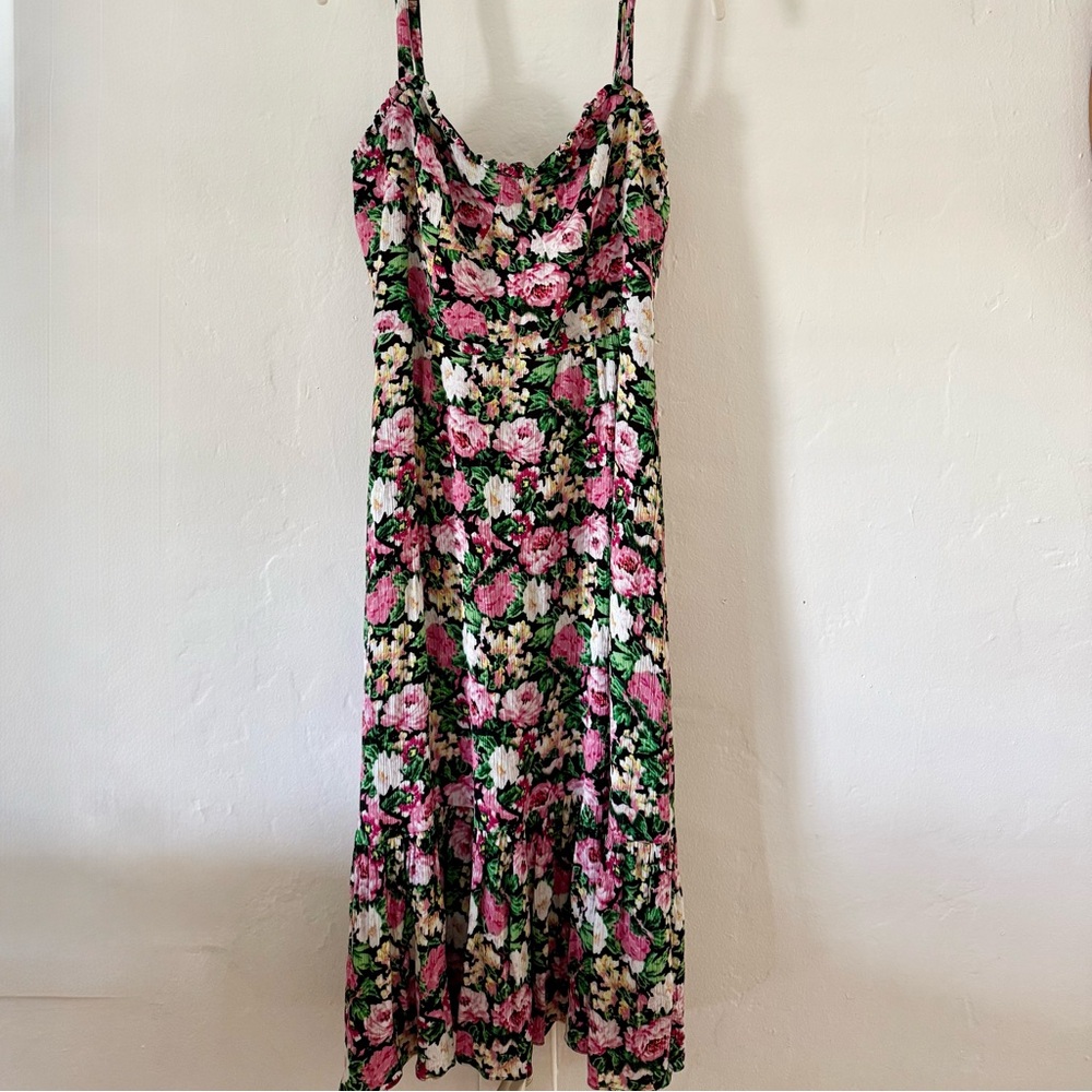 Wayf-Floral Pink and Green Women's Dress